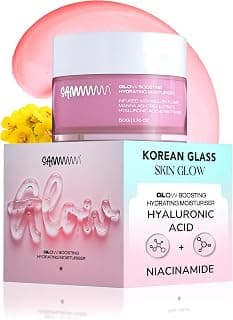 Sammmm GLOW Boosting Hydrating Face Moisturizer with UV Shield(30g) | Lightweight & Oil-Free | Moisturizer Gel for Korean Glass Skin | Made with Hyaluronic Acid, Niacinamide For All Young Skin Types