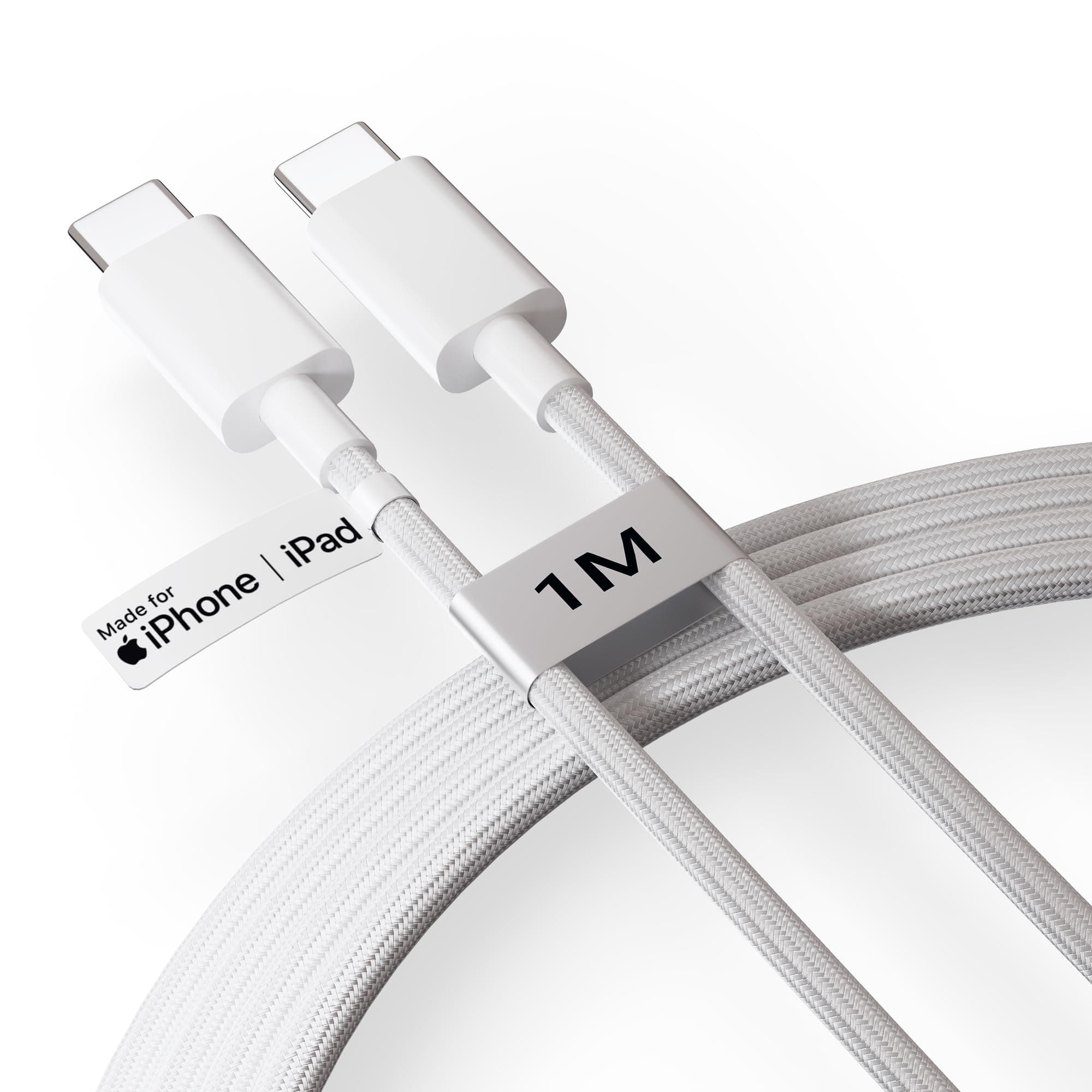 Type C to Type C 60W Fast Charging Cable Compatible for iPhone 17/17 Air/17 Pro/17 Pro Max, 16/16 Plus/16 Pro/16 Pro Max, iPhone 15, MacBook, iPad, AirPods & Other USB C Devices by HOMEMO