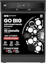 IFB 14 Place Settings with DeepClean® Technology Freestanding Dishwasher (Neptune VX14, Inox Grey, 70° Hot Water Wash with Hygienic Steam Drying, Perfect for Indian Utensils)