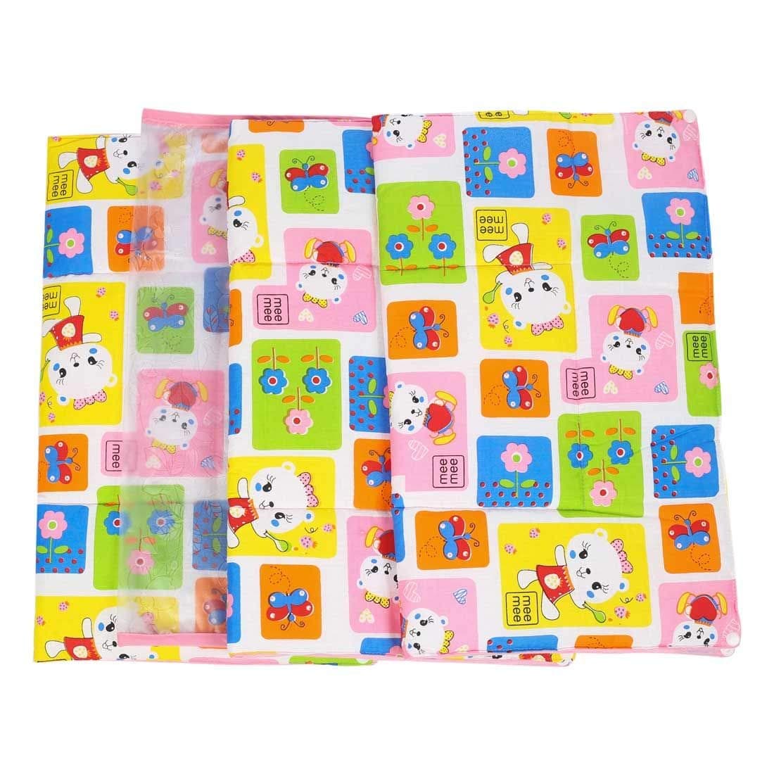 Mee Mee Instadry Cotton Bed Protector Mattress Extra Absorbent, Quick Dry Sheet for New Born Babies, Breathable, Soft & Gentle, Reusable Waterproof sheet for Infant, 0 to 24 Months Size 70X100Cm (Red)
