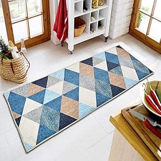 ishro home 3D Printed Bedside Runner Nylon Carpet Anti Skid for Home/Kitchen/Kitchen/Living Area/Office Entrance. (Crystals, 22 X 55)