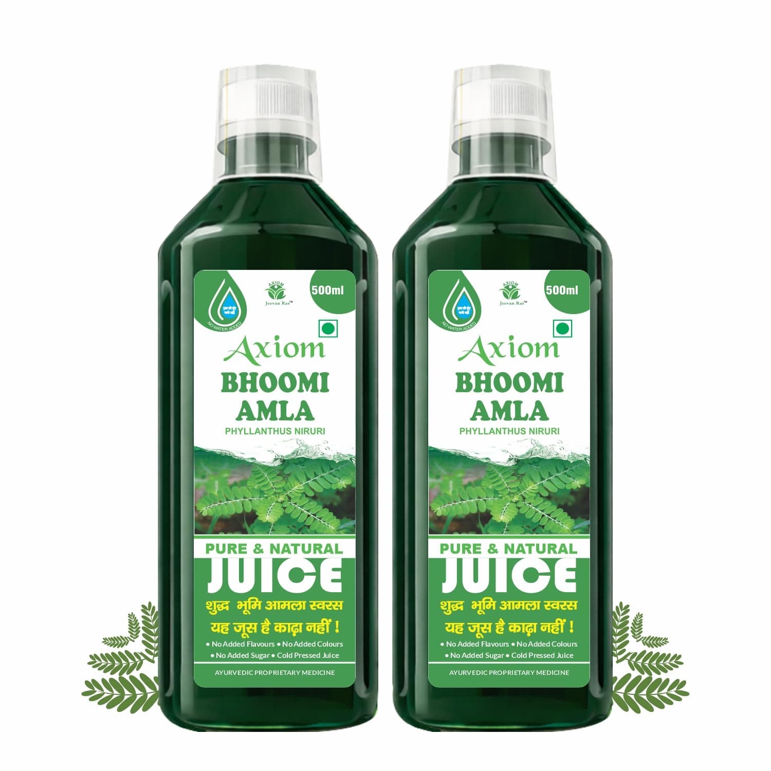 Axiom Ayurveda Bhoomi Amla Juice - 500 ml Pack of 2 | Natural liver detoxifier | Strengthens the digestive system | Rich Supplement with Pure Bhumi Amla Herbs