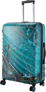 Safari Select Brooklyn 55 Cms Cabin Trolley Bag Hard Case Polycarbonate 8 Wheels with 360 Degree Rotation, Recessed TSA Lock, Anti-Theft Zipper, Trolley Bags for Travel, Suitcase for Travel, Teal