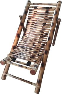 Zero Gravity Chair|Relax Chair For Lounge|Easy Chair For Lawn|Portable And Foldable Recliner Chair For Resting|Adjustable Height |Full Body Support|Young And Old People (Bamboo)
