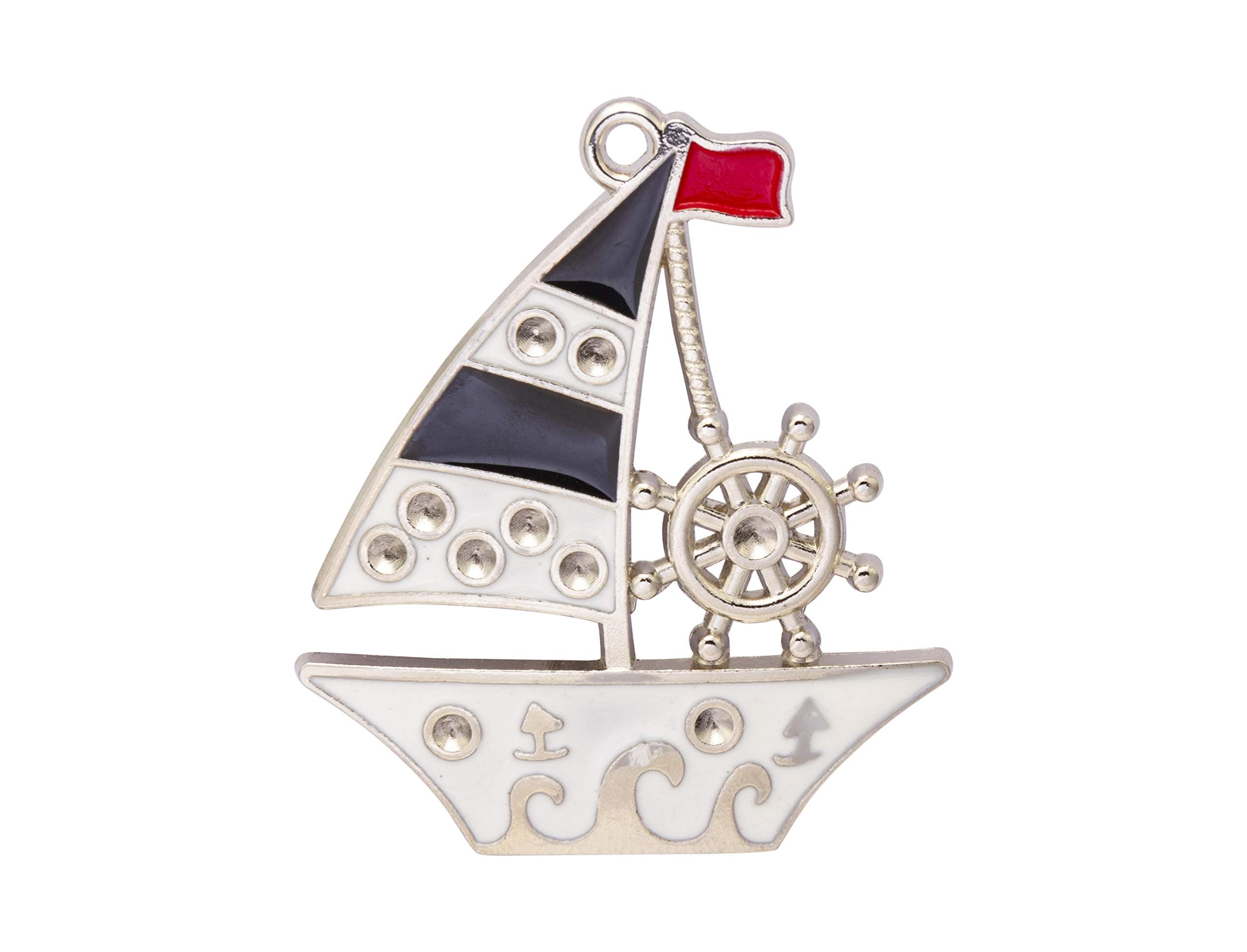 Knighthood Sailboat Lapel Pin Brooch (Multi) (Metal)