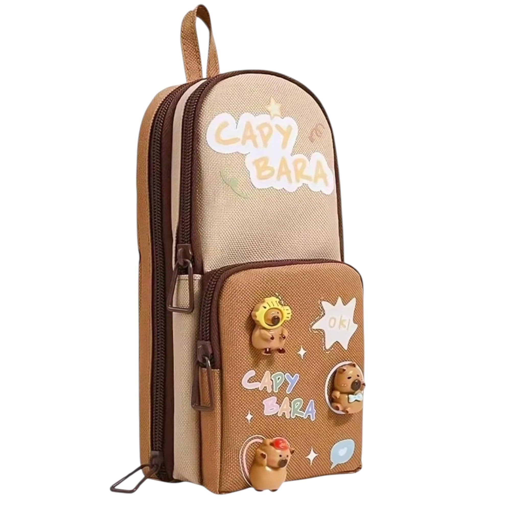 Kiddie Galaxia Capy bara Panda Pencil Case 6 Layer with 3 Compartment Cute Aesthetic Pencil Case for Boys & Girls Large Capacity Pencil Pouch for School Kids Cute Stationary Gift Organizer for School