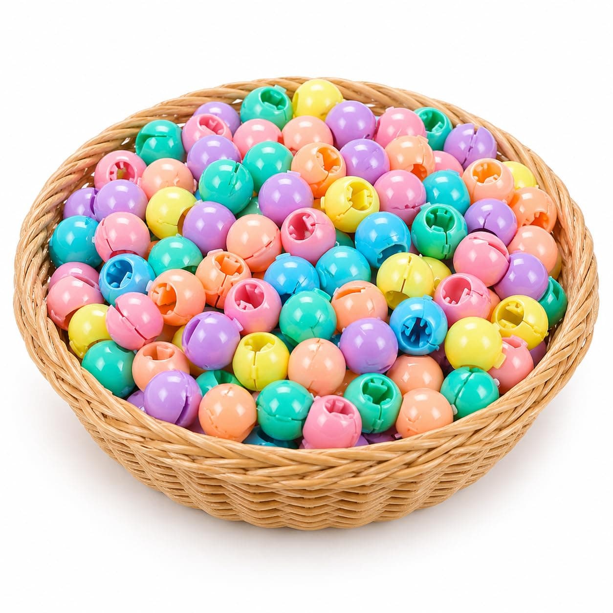 Frescorr - 100 PCS Mini Hair Clips for Girls & Kids | Candy Color Plastic HairClips, Hair Beads for Kids & Girls Multicolor (Pastel)