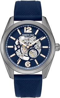 KENNETH COLE Kenneth Cole Automatic Blue Round Dial Men's Watch | Silicon Strap Material | Watches for Men Analog - KCWGZ0104001MNW