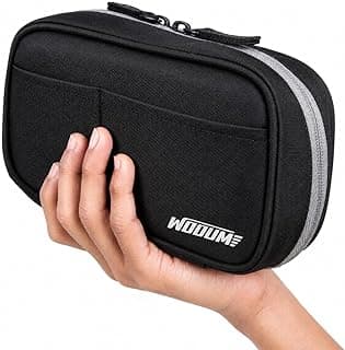 Wooum Large Capacity Pencil Pouch Case for School Office College, Big Capacity 4 Compartments Pencil Bag Holder Adults Teen Boys Girls, Travel Cosmetics Storage (Black)