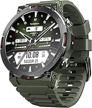 CrossBeats Everest 2.0-2026 Smart Watch for Men 1.43" True AMOLED, Always ON Display Bluetooth Calling Rugged Outdoor Military Grade Certified Upto 15 Days Battery Life Smartwatch (Camo Green)