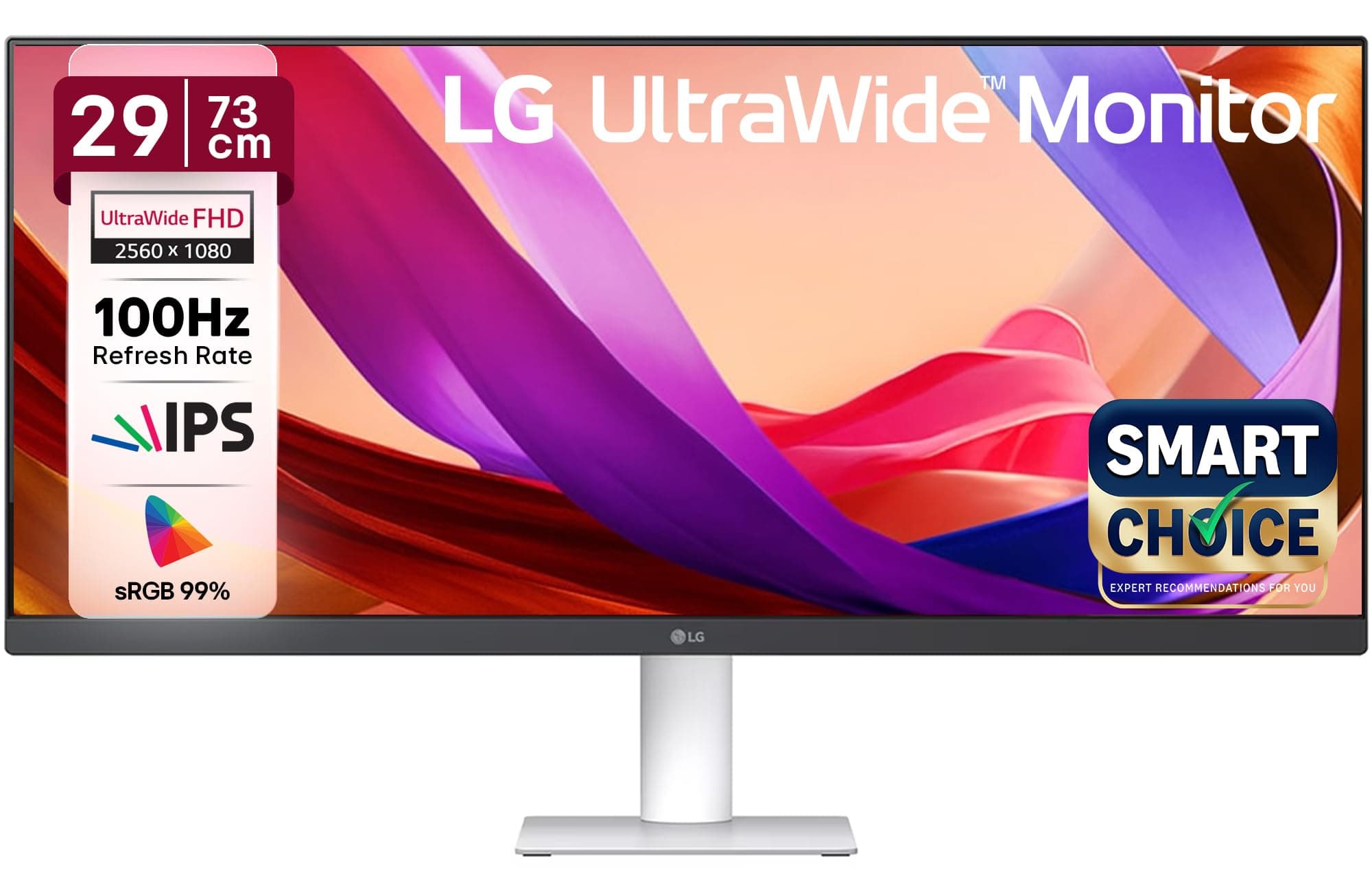 LG 29U531A Smartchoice 73 cm (29 Inch) UltraWide WFHD (2560x1080) IPS Monitor, 100Hz, 5ms(GtG), Anti-Glare, HDR10, 3-Side Virtually Borderless, HDMI, DP, USB-C, Speakers, Tilt Adjustable (Black)