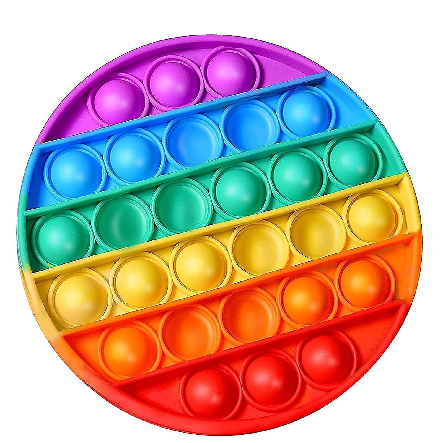 Peeplvalue POP It Fidget Toys for Kids,Push Pop Bubble Fidget,Unbreakable,Washable,Food Grade,Anti Stress Relief Sensory Autism Toys for Girls Boys Kids and Adults (Round + Square + Hexa)
