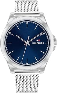 Tommy Hilfiger Quartz Analog with Blue Dial Silver Stainless Steel Strap Watch for Men - TH1710547