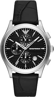 Emporio Armani Emporio Armani Analog Black Dial Men's Leather Band Watch-AR11530