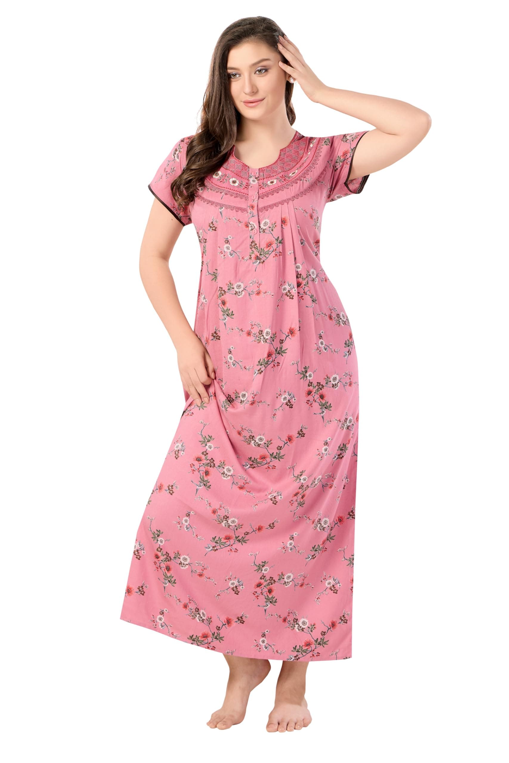 Soulemo Women's Printed Nighty (Alpine) 1629