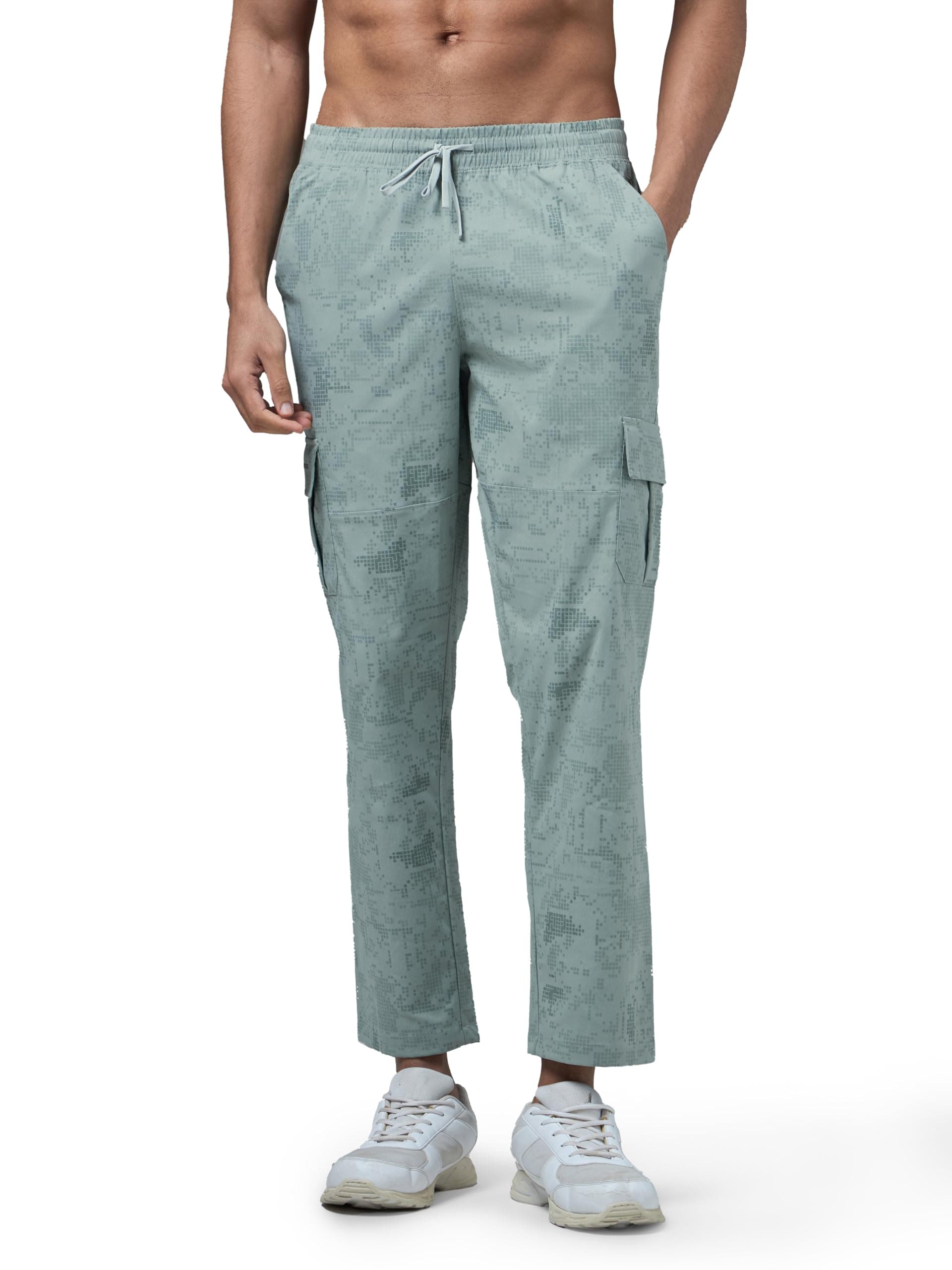 TECHNOSPORT Men's Straight Fit Active Sports Cargo Track Pant with Ts Lytra