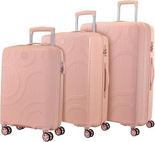 Kamiliant by American Tourister Selva|Trolley Bag Set of 3 (56+69+80 cms) for Travel| Hard Case Polypropylene (PP) Suitcase|360° 8-Wheel Spinner Luggage Trolley|Combination Lock| Peach
