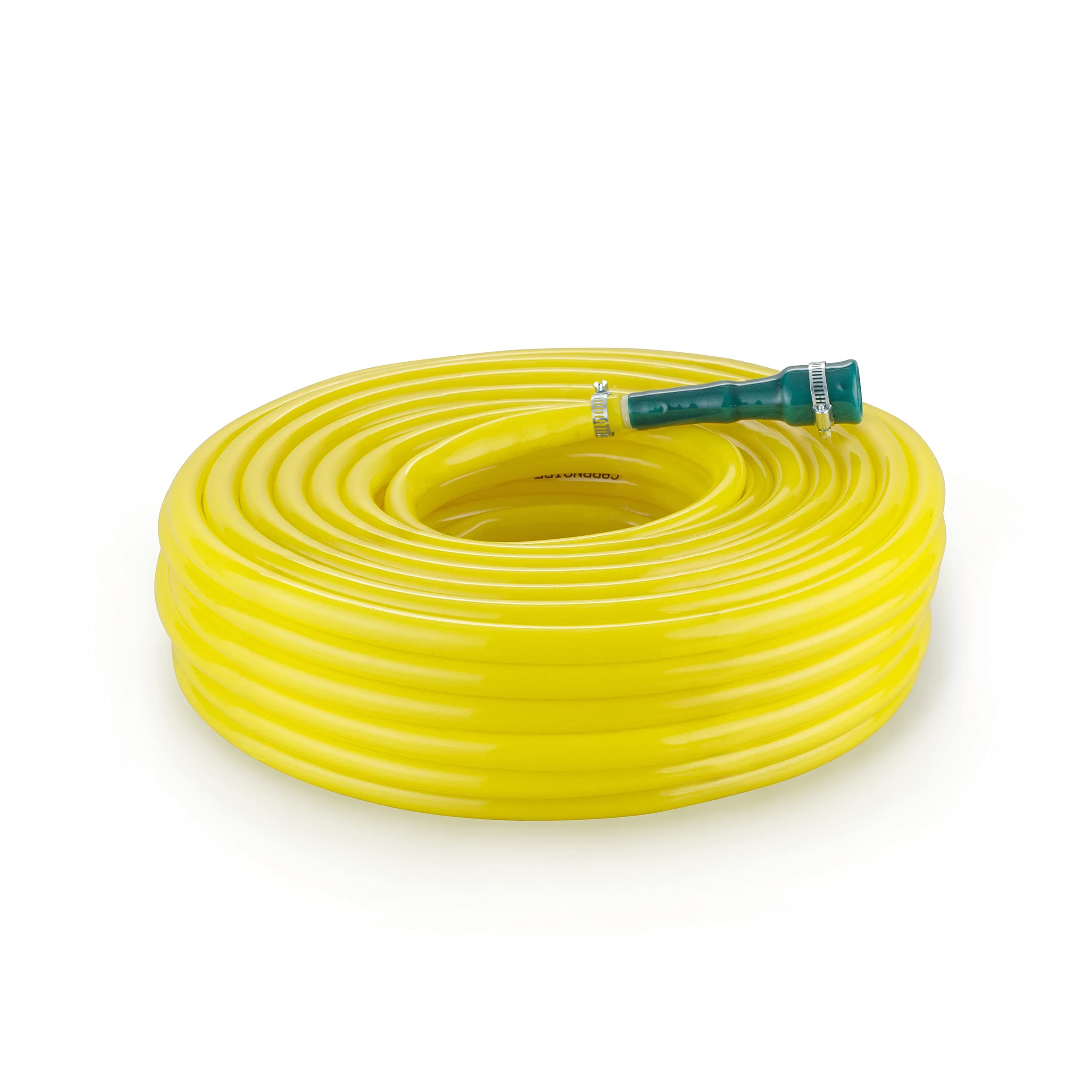 Garbnoire 5 Meter 0.5 Inch PVC Yellow Water Pipe| Lightweight, Durable & Flexible| Hose Pipe with Accessories Connector & Clamps| Watering Garden, Cleaning, Outdoor-Indoor Use (5 Meter (16.40 Feet))