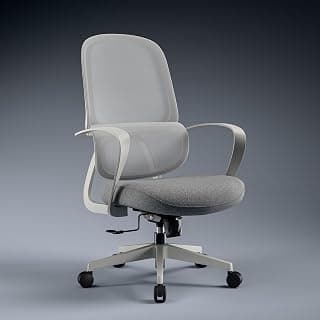 Green Soul Orbit Ergonomic Mesh Office Chair for Work | Ultra Thick Cushion | Patented Screwless Armrest | 3 Year Warranty | Synchro Tilt Recline Mechanism | Grey