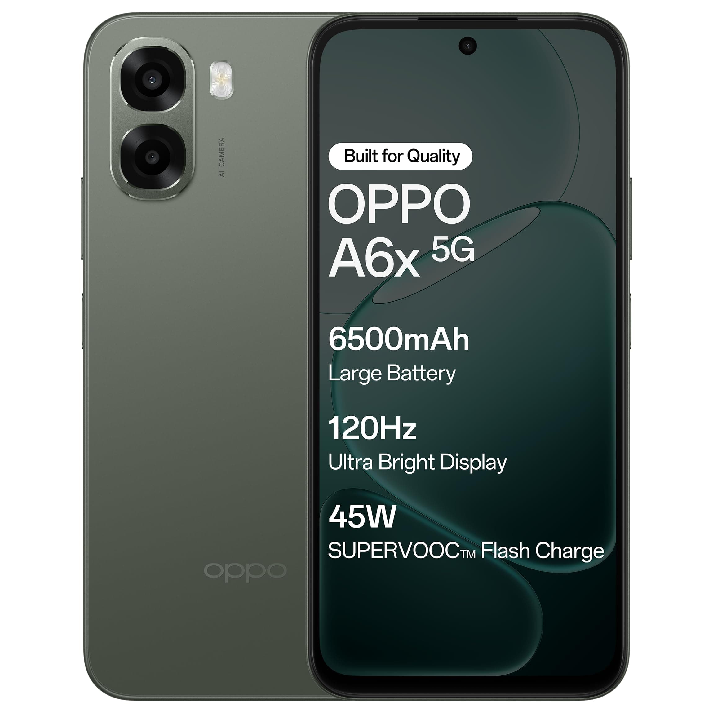 Oppo A6X 5G (Olive Green, 6GB RAM, 128GB Storage) with No Cost EMI/Additional Exchange Offers