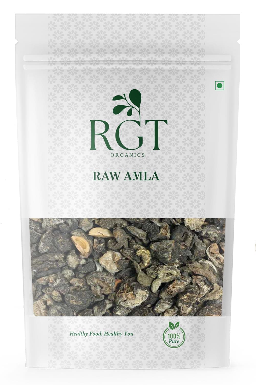 RGT Organics Raw Dry Amla Pieces 200g, Organic Sukha Amla Sabut for Eating, No Sugar No Salt, Vitamin C Rich for Immunity, Digestion & Hair Care