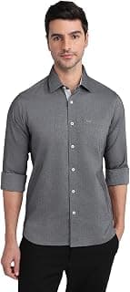 Colorplus Men Slim Fit Solid Pattern Pure Cotton Regular Collar Full Sleeve Casual Shirt