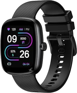 Fastrack Fastrack Jupiter S3 Smartwatch with 1.83” TFT 2.5D Display, Push Button & Rotary Crown,BT Calling,HRM, SpO2 & Sleep Tracking,Multiple Menu Styles,IP68,24/7 Health Suite,Up to 5 Days Battery - Black
