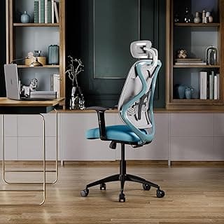 Wakefit Gravita Ergonomic Office Chair for Work | 3 Year Warranty | Single Lock and Recline | Soft Armrest with 3 Dimension adjustability| Strong Nylon Base | 8+ Hours of Comfort| White and Green