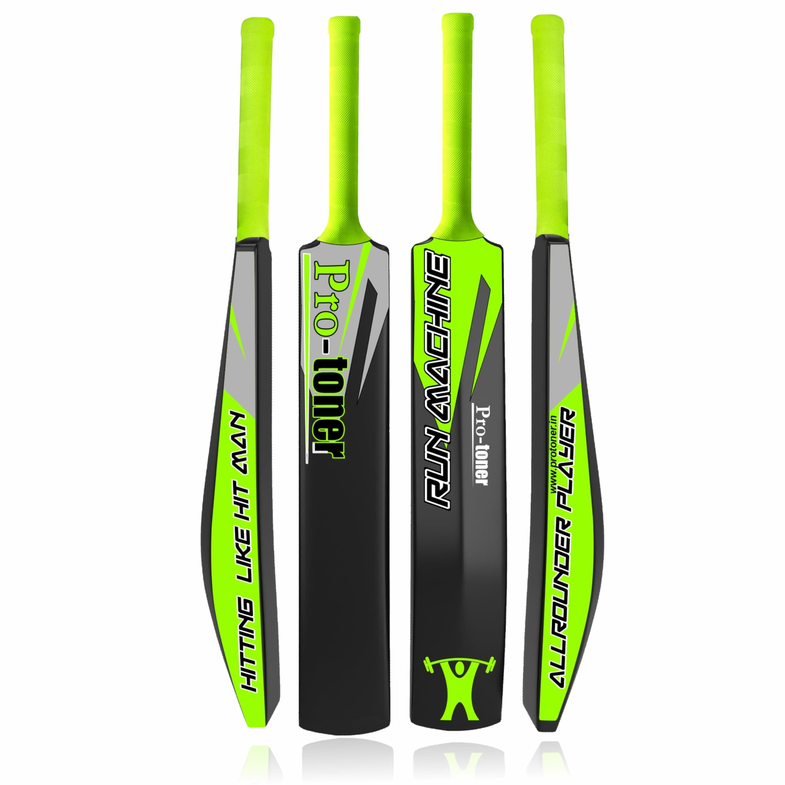 Protoner Runmachine Plastic Tennis Cricket Bat Full Size Bat (35” X 4.5” inch) for All Age Group