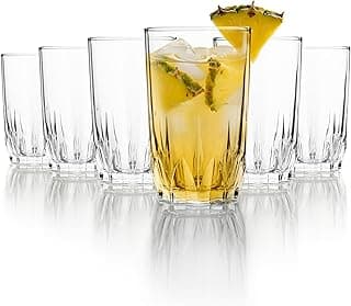 CELLO Glaze Glass Set of 6 Pcs 180ml, Transparent | Freezer & Fridge Safe, Leadfree Dishwasher Safe Toughened Crystal Clear Glasses Set For Drinking Water Juice Milk Cocktail Mocktail Coldrinks & Soda