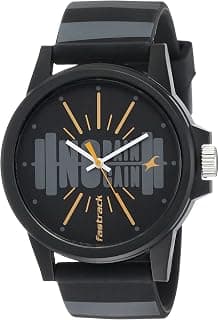 Fastrack Tees Analog Black Dial Unisex-Adult Watch-68012PP15