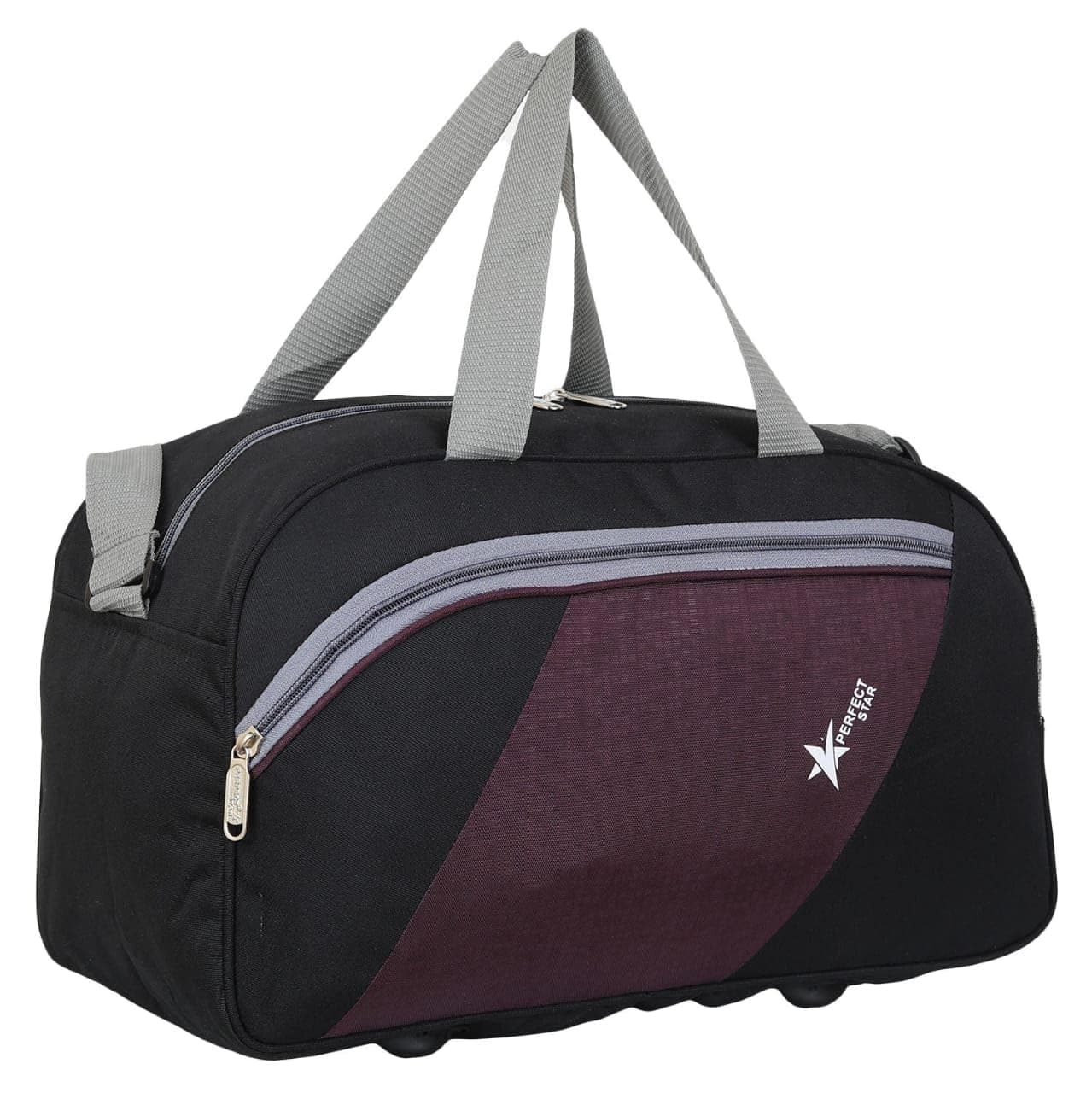 PPERFECT Star 40L Duffle Bags for travellings | Carry Bag for Women Travel | Bag for travellin | Travel Bag for man | Luggage Bags for Women (Black Purple)