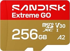 SanDisk 256GB Extreme GO microSDXC UHS-I Card, 5K & 4K UHD Video, 240MB/s Read, 160MB/s Write, A2, U3, V30, High-Speed for Android, Action Camera & Gaming