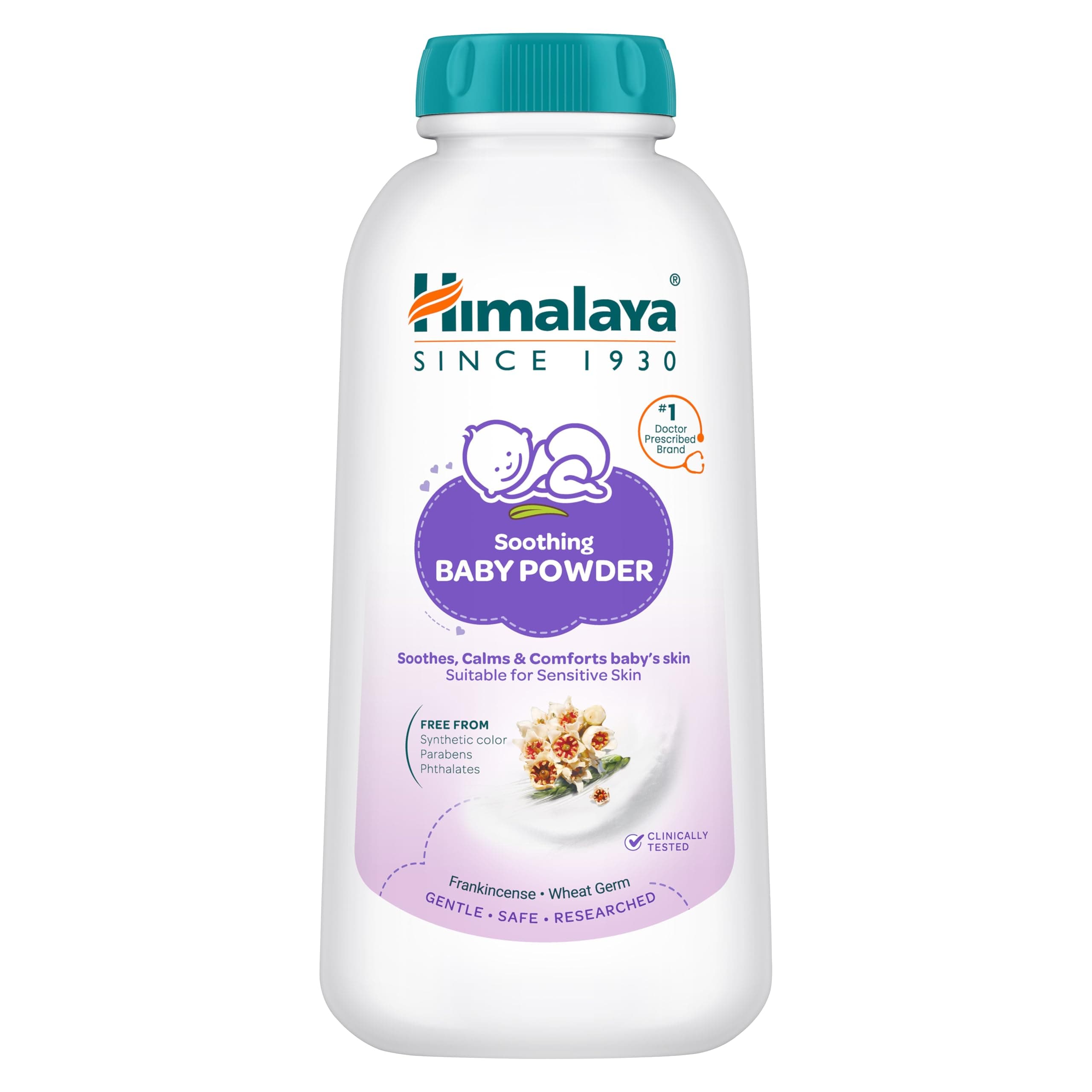 Himalaya Soothing Baby Powder 100gm | No.1 Doctor-Prescribed Brand | Formulated for sensitive skin | Soothes, calms and comforts baby's skin | 99% Natural Origin Ingredients | Free from harsh chemicals