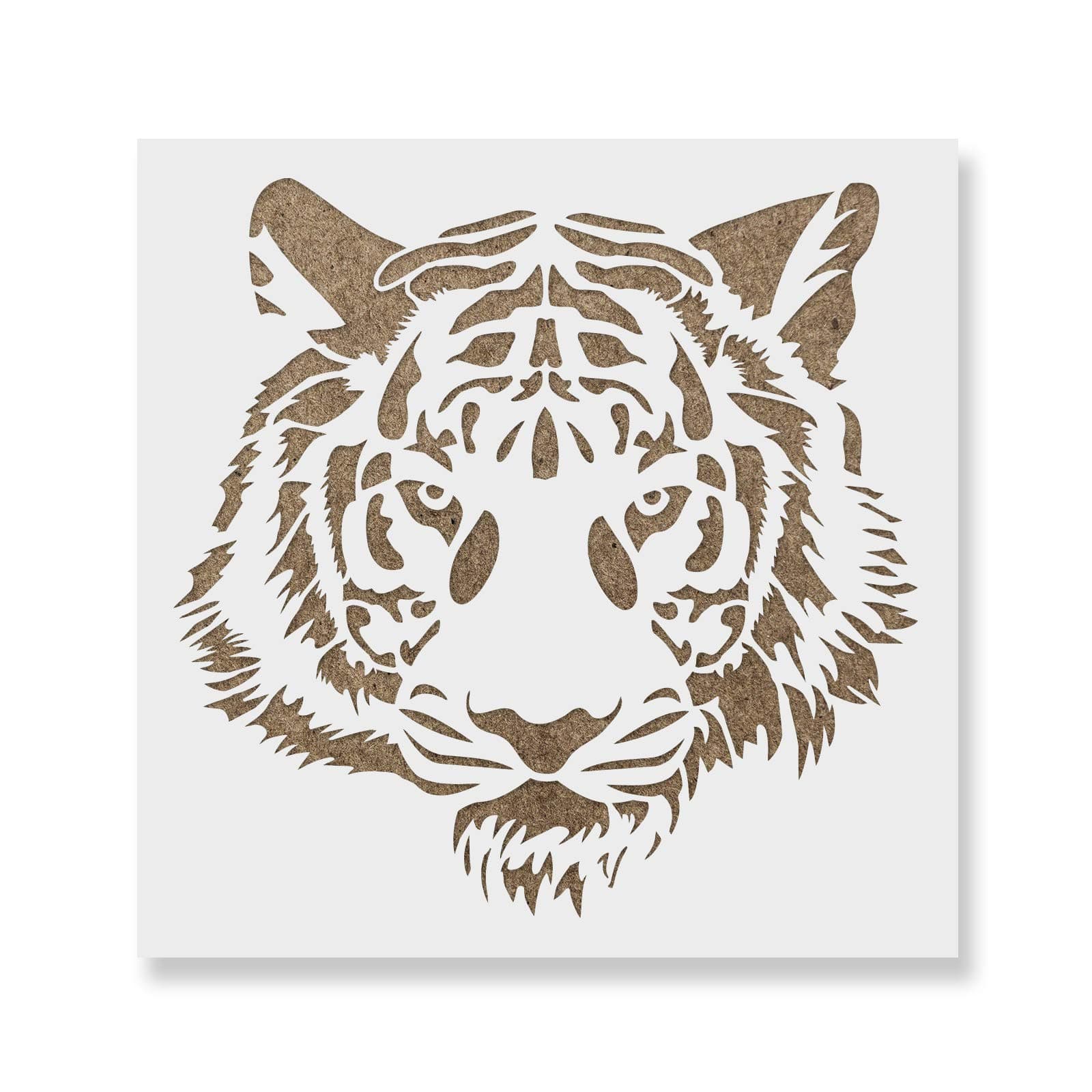 Tiger Head Stencil Template - Reusable Stencil with Multiple