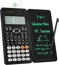 991ES MAX 417 Functions Scientific Calculators 4-Line Display with Notepad | ROATEE Rechargeable CalcNote, Foldable Portable for High School College Students and Teacher Back to School Supplies(Black)