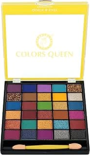 Colors Queen Quick & Easy Eyeshadow Palette | 30 Multi-Color Eye shadow Palette with Matte, Shimmer & Glitter Shades | Highly Pigmented, Easy to Blend, Long Lasting Eyeshadow Palette with Brush (Multicolor - 02, 18g)