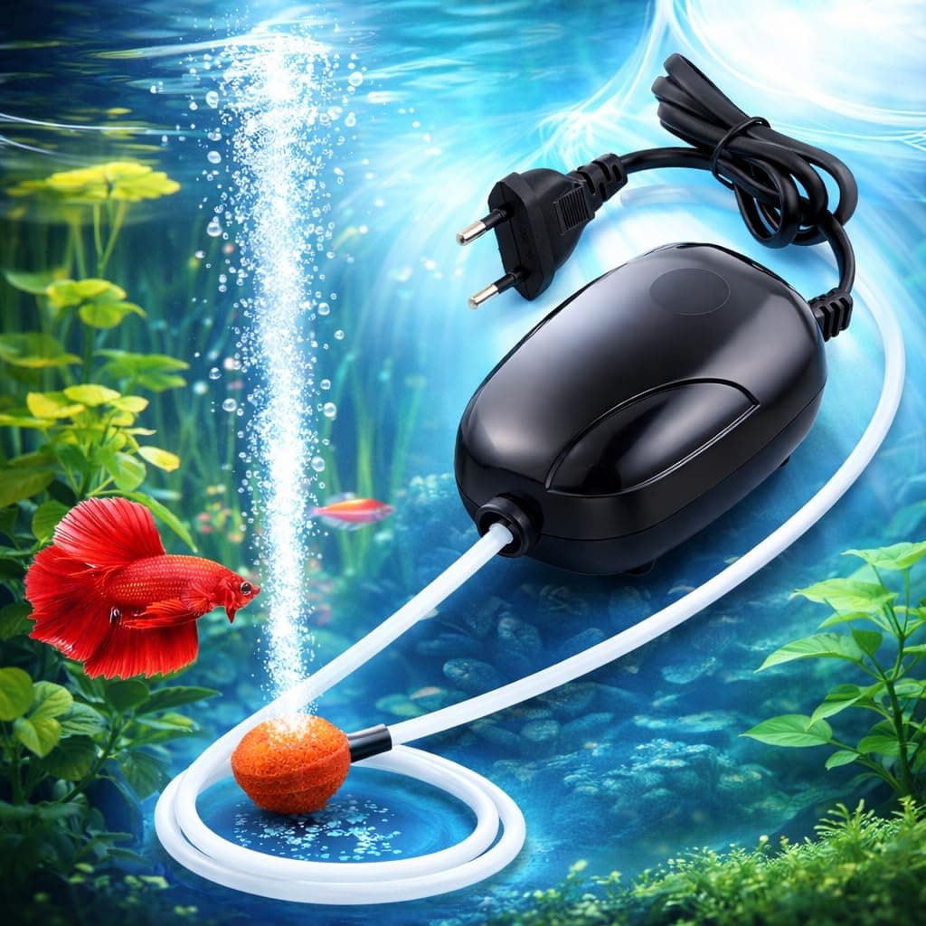 COLOURFUL® - Aquarium Silent Air Pump | Mini Aerator/Oxygen Pump for Aquarium Fish Tank or Pond | with Accessories (1Way - #290, Combo-1)