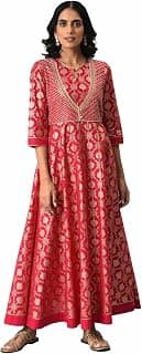 Aurelia Women's Fit and Flare Ankle Length Dress
