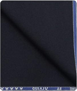 Arvind Men's 1.30 m Solid Trousers Fabric (Blue, Free Size)
