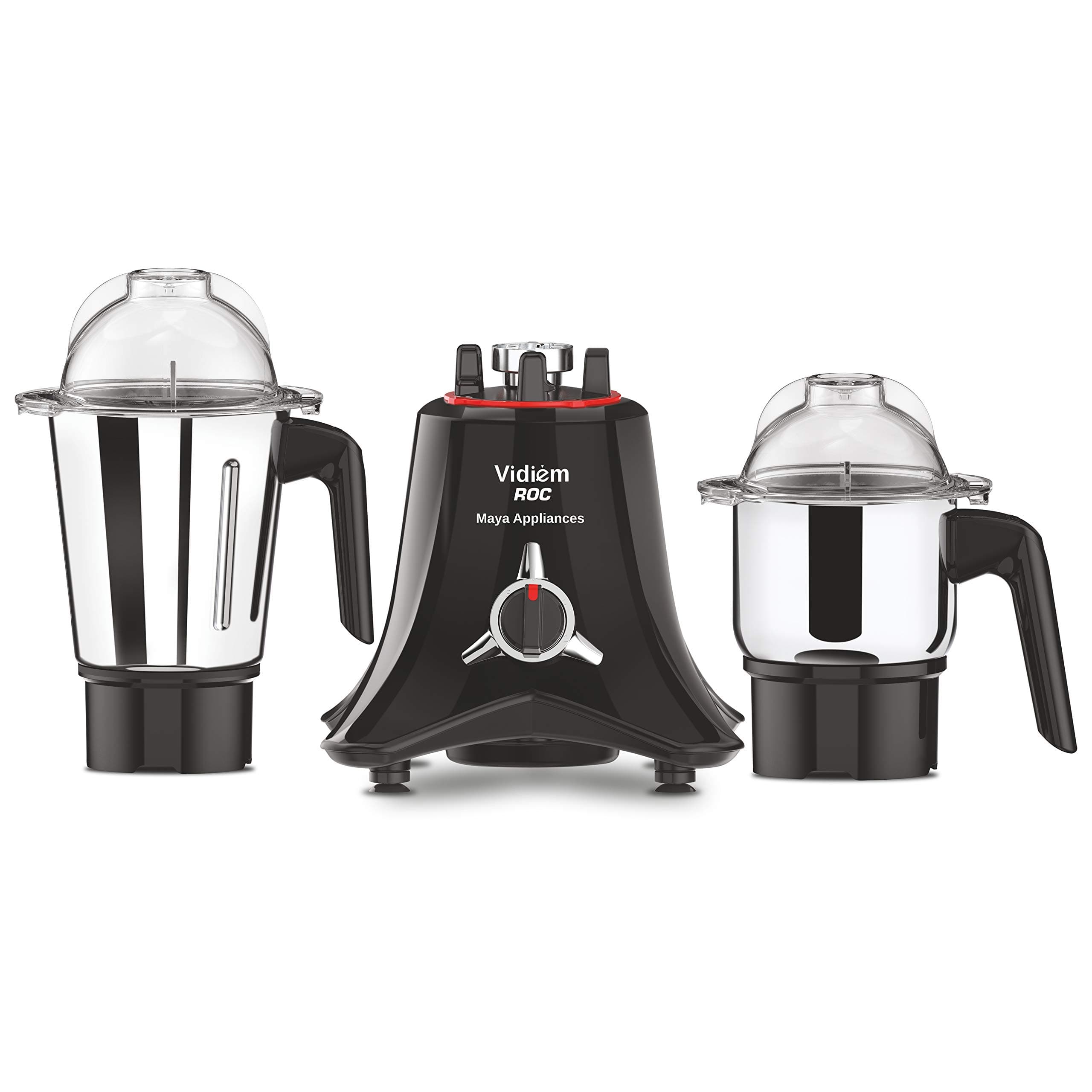 Vidiem ROC Mixer Grinder 1500W for Kitchen with 2 SS Self-Locking Jars | 1500W Mixer Grinder | 2 Leakproof Self-Locking Jars | Premium SS304 Blades | 5 Years Warranty | Built for Everyday Use