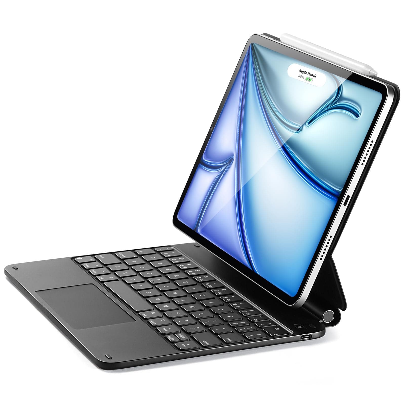 ESR for iPad Air 11/Pro 11 Inch Case with Keyboard,Quick-Set Magnetic Stand | For iPad Air 5/4th, Secure Magnetic Lock, Precision Multi-Touch Trackpad, Backlit Keys, Rebound Series, Black