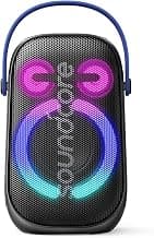 soundcore Anker Rave Neo 2 Portable Speaker with 80W Stereo Sound,Partycast 2.0,Light Show,Ipx7 Waterproof(Floats On Water) 18H Playtime,Customizable Eq & Bass Up for Party,Backyard-Black,USB