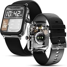 Fire-Boltt Ninja Phantom Smart Watch 1.83” Display, Transparent Clear Body Design, Bluetooth Calling, 120+ Sports Modes, Voice Assistant, AI Outfit Watch Face Smartwatch for Men & Women Shadow Black