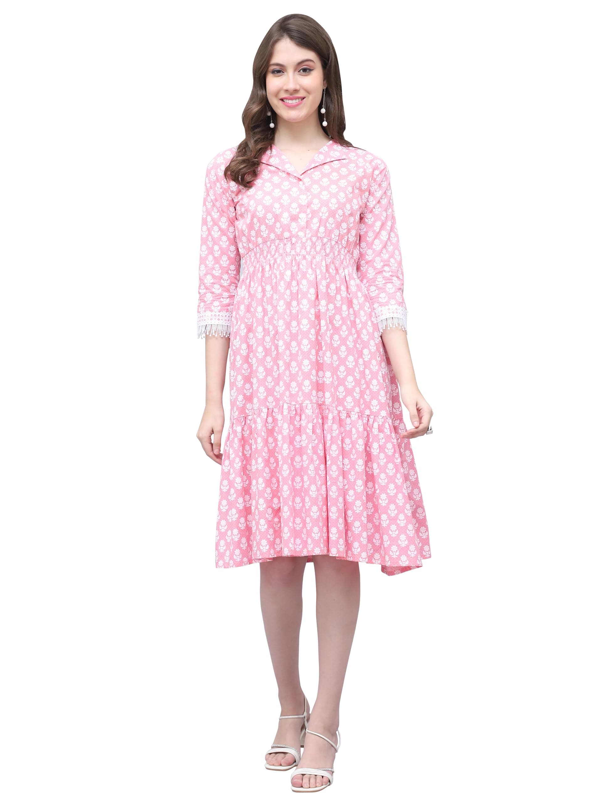 Rajnandini Women's A-Line Knee Length Dress