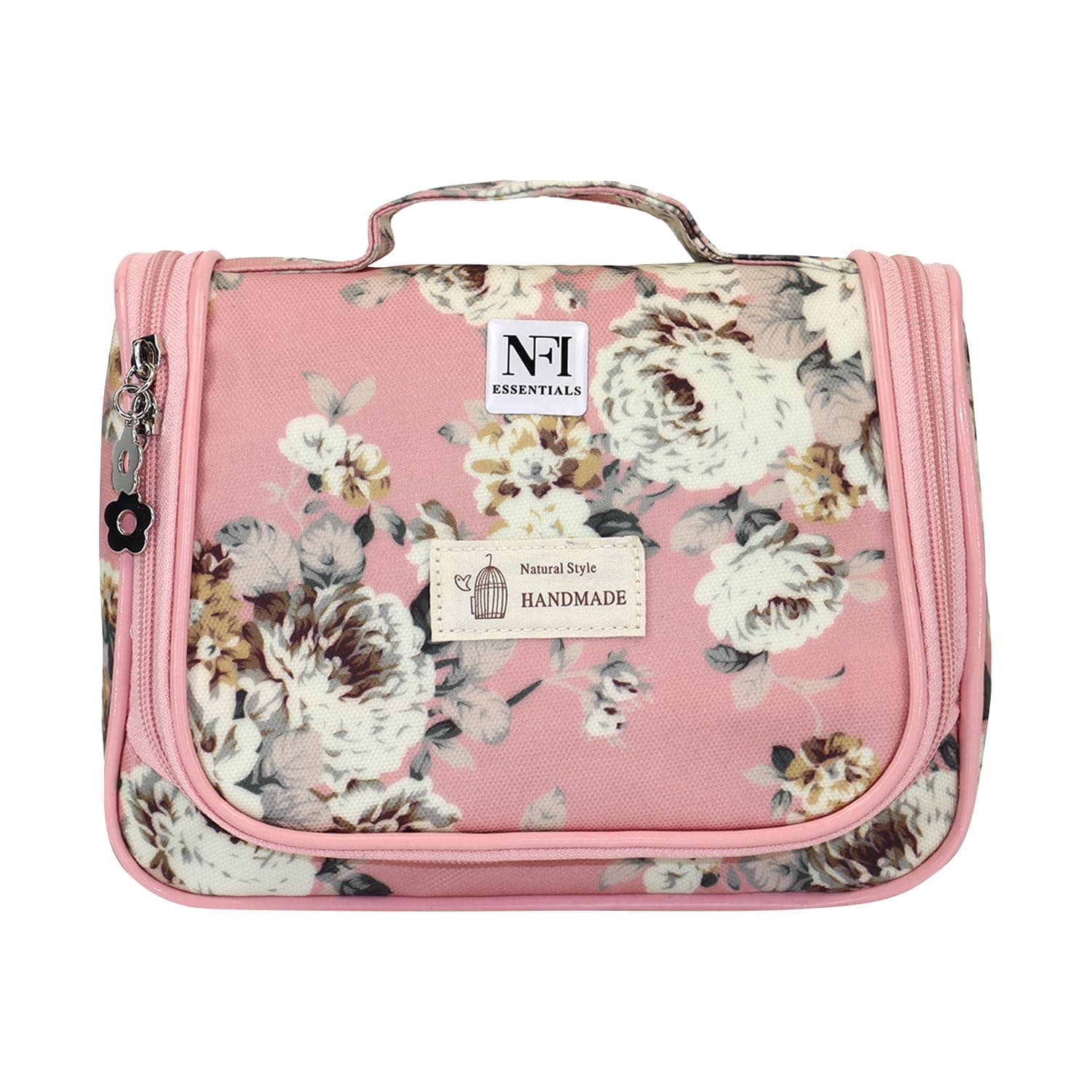 NFI essentials Multifunctional Cosmetic Bag with Hook for Travel, Make up Organiser Storage, Cosmetic Pouch, Vanity Bag for Ladies