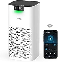 Qubo Smart Air Purifier Q500 by Hero | Up to 500 Sq. Ft.| True HEPA H13 | Removes 99.99% Dust, Allergens, Smoke, Virus & PM2.5 | 380 m³/h CADR |5-Stage Filter|App & Voice Control| 9000 Hrs Filter Life