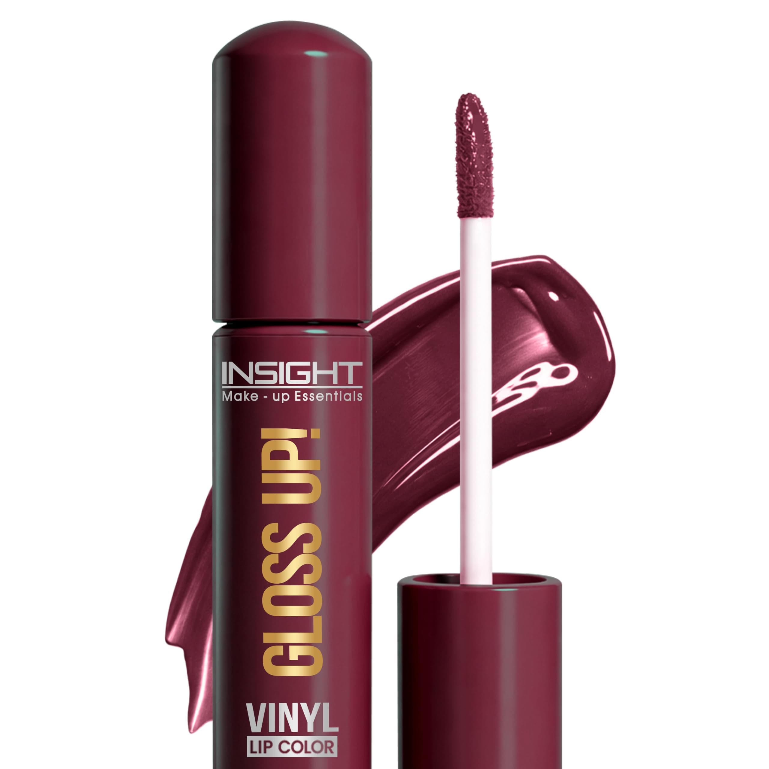 INSIGHT Gloss Up Lip Color - Cocoa Delight | High-Gloss Finish | Non-Transfer | Smudge Proof | Rich Pigmentation | Lightweight, Long-Lasting Formula | All-Day Comfortable Wear (4g)
