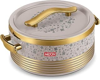 Milton Insignia 2000 Casserole, 1900 ml I ISI Certified I Inside Steel I PU Insulated I Food Grade I BPA Free I 1 Year Warranty I Easy To carry Hot Box for Kitchen, Beige
