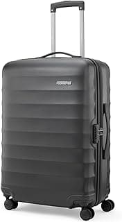 American Tourister Barcelona | Check-in Trolley Bag (69 cm) | 360° 8 Wheel Travel Luggage | Hard Case Polycarbonate Suitcase | Mounted Combination Lock | Gun Metal